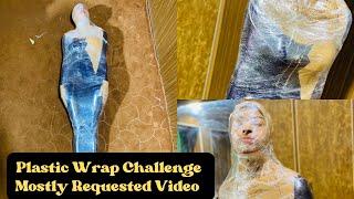 Plastic Wrap Challenge | Mostly Requested Video | #aqsaadil #silentaqsa #challenge #gag #awareness