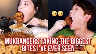 mukbangers taking the BIGGEST bites i've ever seen