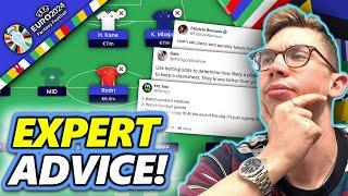 I ASKED EXPERTS FOR THEIR ADVICE! | EURO 2024 FANTASY FOOTBALL TIPS AND ADVICE