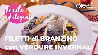  FILETTI di BRANZINO al FORNO con VERDURE INVERNALI