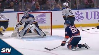 Islanders' Brock Nelson Pots Power-Play Goal From His Knees vs. Blues