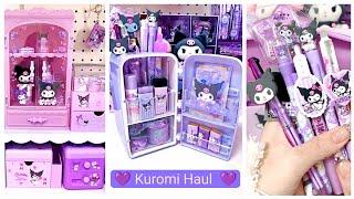 Kuromi haul desk makeover | Sanrio stationery haul #cindyasmr