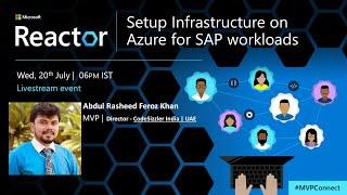 Setup Infrastructure on Azure for SAP workloads