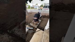 Building A Stone Walking Path To Our Side Yard! #homerenovation #renovation #diyrenovation #diy
