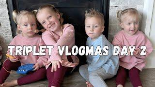 Triplets first snowball fight!  Christmas Vlogmas Day 2!