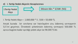 Sermaye Şirketlerinde Kâr Dağıtımı Örnekli Konu Anlatımı