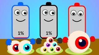 Giant Vs Tiny Eyeballs Jelly Mukbang | Asmr Mukbang Animation | Asmr Eating Sounds | NCR Animation