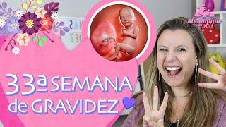 33ª SEMANA DE GESTAÇÃO | 8 Meses, Como está o Bebê, Moleira, Cuidados | 3º TRIMESTRE DE GRAVIDEZ