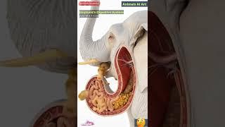 Elephant Digestive System Animation | Animals AI Art | 07