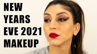 New Years Eve Dramatic Smokey Eye And Red Lip Bold Makeup Tutorial NEW 2021