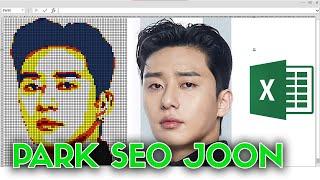 DRAWING PARK SEO JOON USING MICROSOFT EXCEL - PIXEL ART