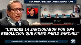 ABOGADO DE P. BENAVIDES A LA JNJ: USTEDES LA SANCIONARON POR UNA RESOLUCION QUE FIRMO PABLO SANCHEZ