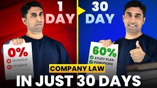 Complete 60% of Company Law in Just 30 Days and Score 70+ Marks