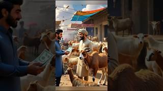 A man is purchasing a goat from the dealer for qurbani #goat #shorts