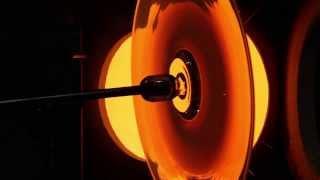 Glass Blowing large glass rondelle AWESOME!