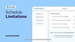 Connecteam | Job Schedule | Schedule Limitations for Admins