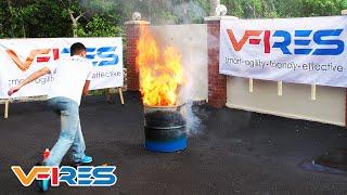 vTHROW (Throwable Fire Extinguisher) - Class B Fire Test