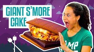 How To Make A Giant S'Mores CAKE | Fluffy Marshmallow Fondant | Yolanda Gampp | How To Cake It