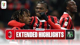 AC Milan vs. Sassuolo: Extended Highlights | Coppa Italia Round of 16 | CBS Sports Golazo