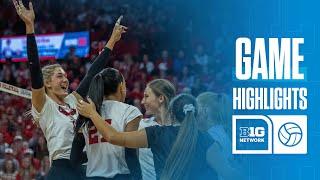 Nebraska at Wisconsin | Highlights | Big Ten Volleyball | 11/01/2024