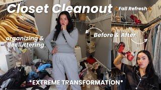 FALL CLOSET CLEANOUT*Pinterest Inspired* Apartment Closet Transformation+Amazon Organization Haul