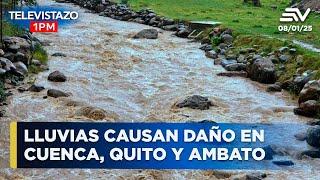 Lluvias causan daño en Quito, Cuenca y Ambato | Televistazo 1PM #ENVIVO