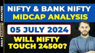 NIFTY PREDICTION FOR TOMORROW| 5 JULY | BANK NIFTY PREDICTION| NIFTY LIVE TRADING| NIFTY EXPIRY