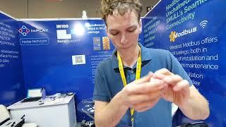 InPlay showcasing Napino's BLE sensor tag products at Convergence Expo India 2024