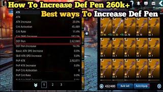 Darkness Rises How To Increase Def Pen 260k+ | Best Ways To Increase Def Pen ||