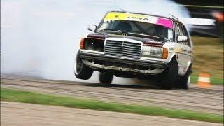 Legendary Diesel Mercedes W123 + SCANIA turbine @ Eastern European Drift Championship