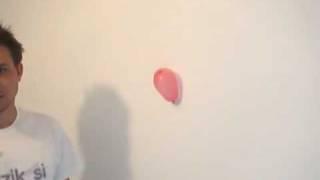 Balloon on the wall - physics experiment