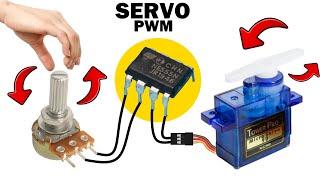 Control a Servomotor using the potentiometer!