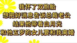 我怀了双胞胎想把好消息告诉总裁老公，结果他带着白月光和他五岁的女儿要和我离婚#小说#解说#喘息系列#杂文#故事汇#家庭伦理