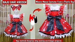 CARA MEMBUAT KOSTUM KARNAVAL KARAKTER MINNI MOUSE DARI KRESEK || KOSTUM DARI PLASTIK KRESEK