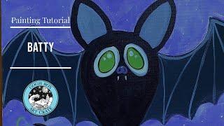 Kids painting tutorial: Batty