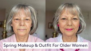 Pink Spring Makeup For Older Women - Get Ready With Me - Look Fabulous Forever