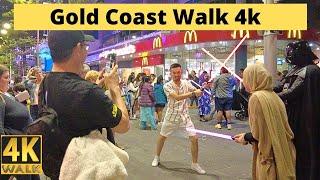 Surfers Paradise Gold Coast - Australia  Nightlife 4k Walk