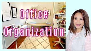 OFFICE ORGANIZATION FOR CRICUT CRAFTING SPACE / DOLLAR TREE HACKS FOR VINYL STORAGE!