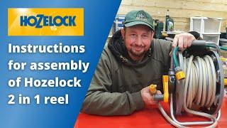 How to assemble Hozelock 2 in 1 freestanding wall mounted garden hose pipe set 25m easy instructions