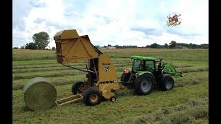 Raking & Round Baling Hay near Olivet Michigan