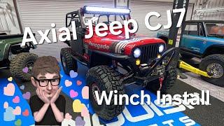 Axial Jeep CJ7 Build PT5 Winch Install #rc #trending #jeepcj7 #axial  #offroad