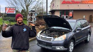 I changed my Subaru Headgaskets in AutoZones parking lot