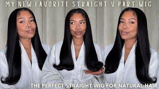 My New Favorite V Part?! The Perfect Kinky Straight Texture For Natural Hair Ft MyFirstWig