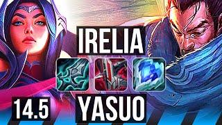 IRELIA vs YASUO (MID) | 500+ games, 12/4/14, Dominating | KR Master | 14.5