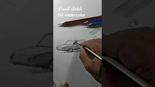 pencil sketch car / BD Art / Drawing / Bangladesh Artist / Bd watercolor