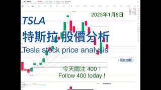 TSLA Tesla stock price trend analysis January 8, 2025 (Issue 838)