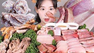 왔다 대방어 대방어내장 대방어머리구이 먹방 Raw Fish Yellowtail [eating show] mukbang korean food