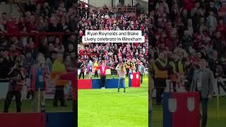Ryan Reynolds celebrates Wrexham promotion! #wrexhamafc #football