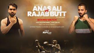 How to Watch Anas Ali vs Rajab Butt Boxing Match 30th June | Limited Tickets left.