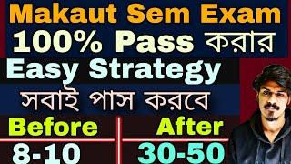 Makaut Semester Exam Passing Strategy| Makaut Semester Exam 2024| Makaut Semester Pass Marks| Makaut